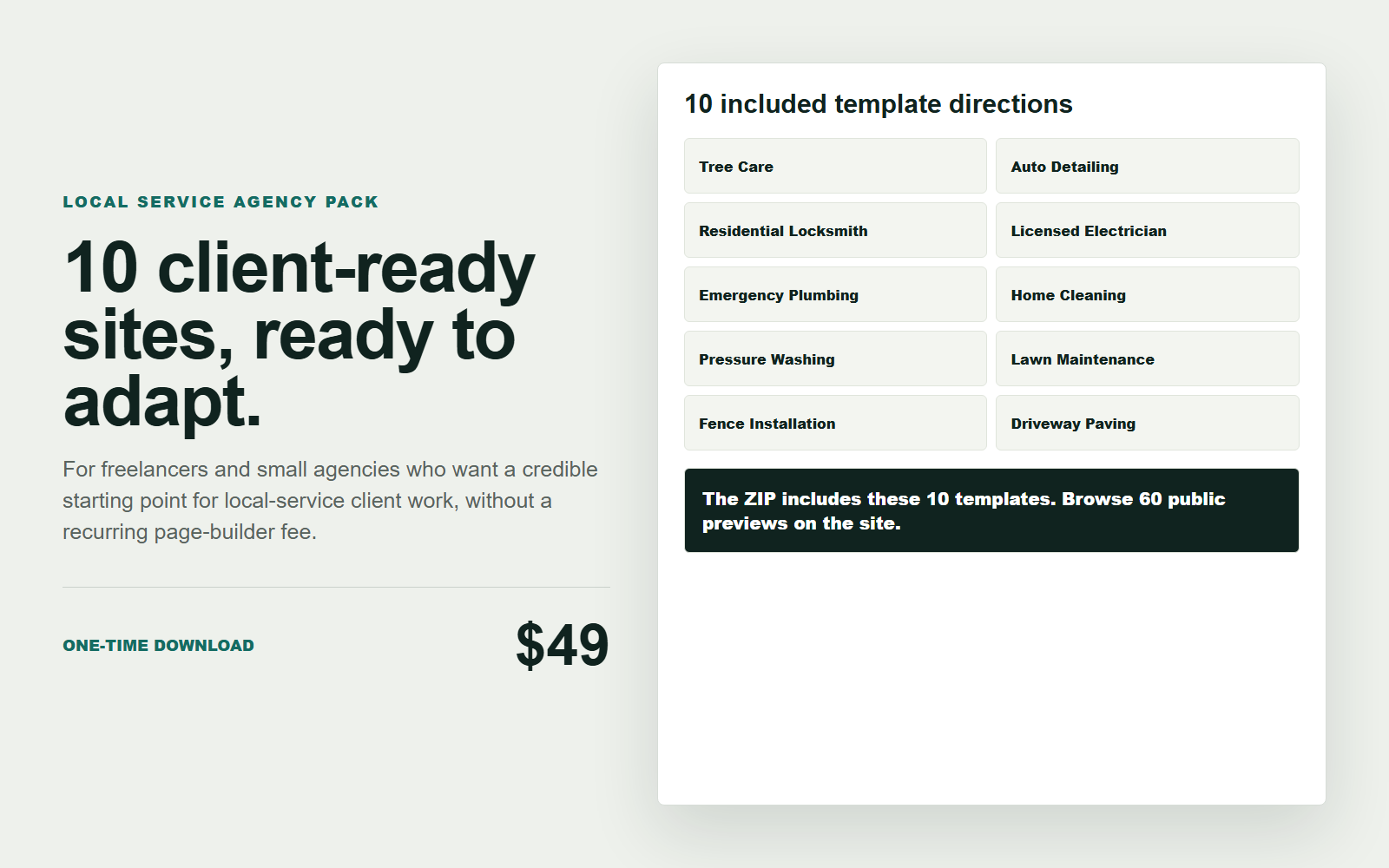 Local Service Agency Starter Pack - 10 HTML Templates product preview