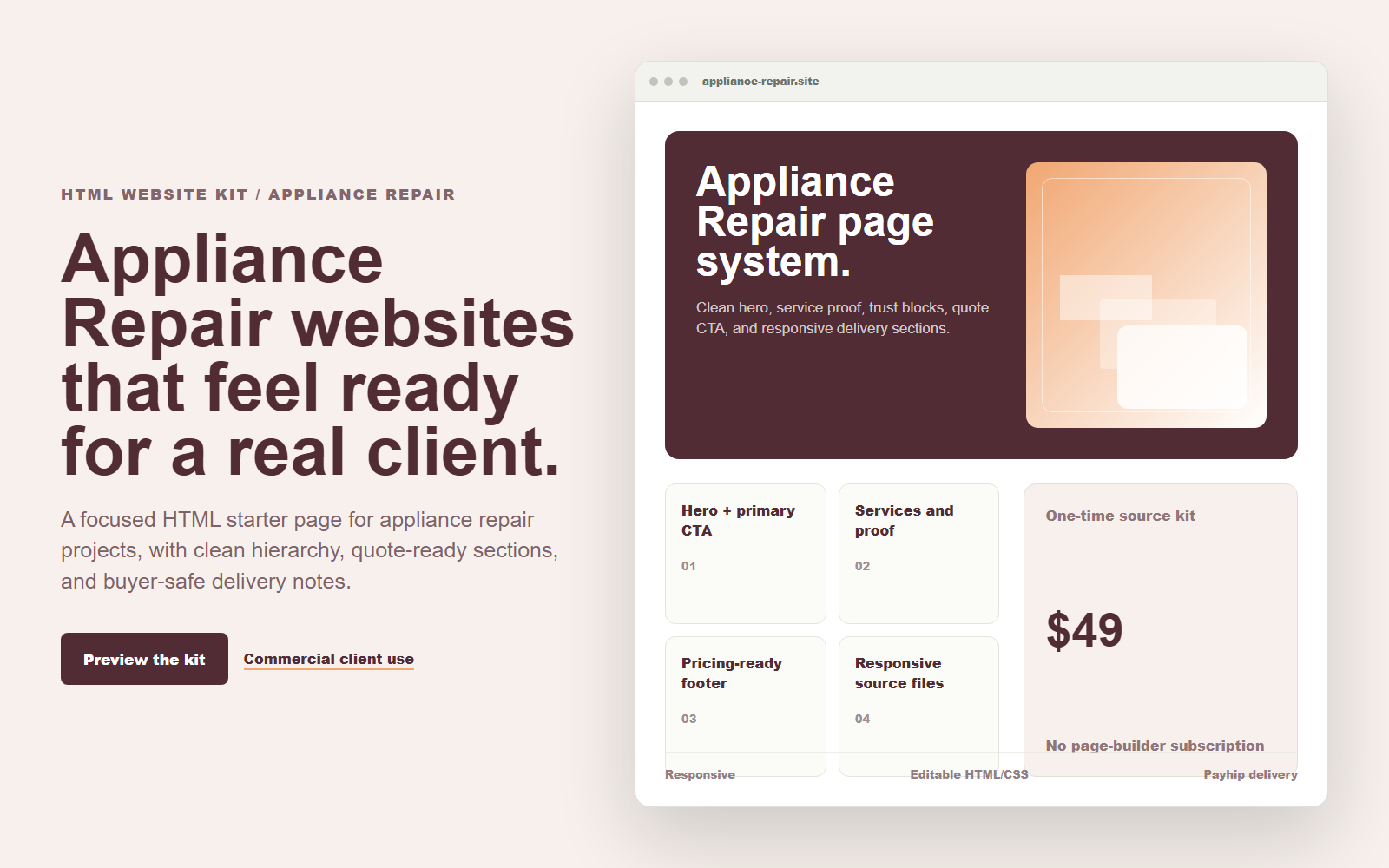 Local Service Agency Starter Pack - 10 HTML Templates desktop and mobile preview