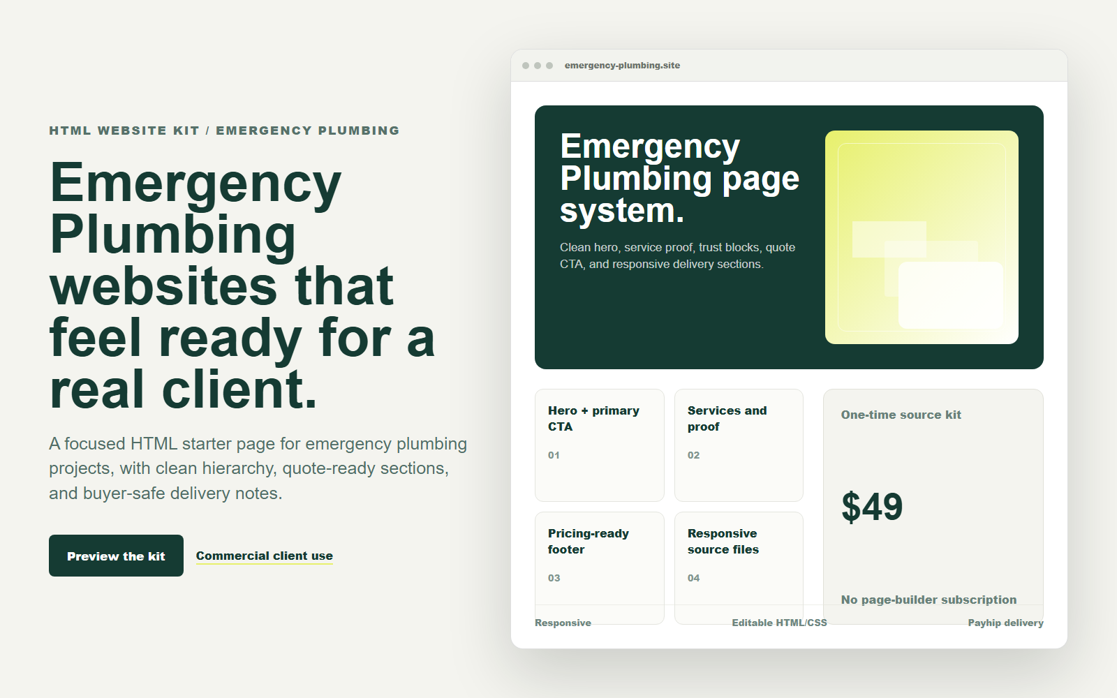 Local Service Agency Starter Pack - 10 HTML Templates desktop and mobile preview