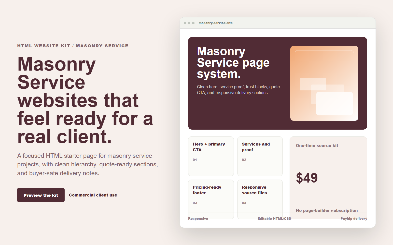 Local Service Agency Starter Pack - 10 HTML Templates desktop and mobile preview